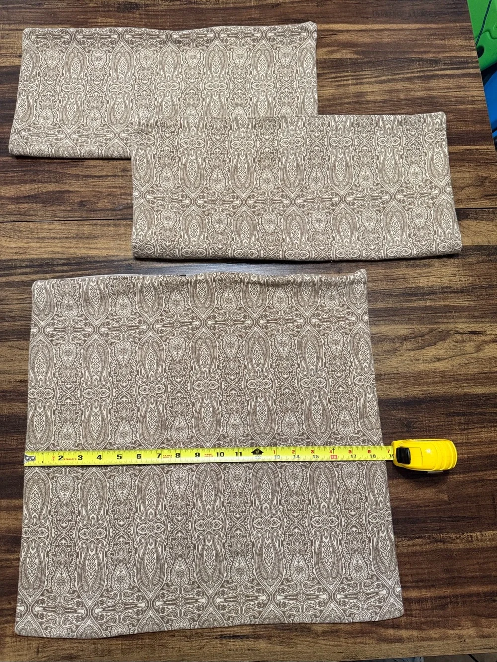 FIVE (5) Pottery Barn Brown and Cream Decorative Pillow Covers, no inserts.